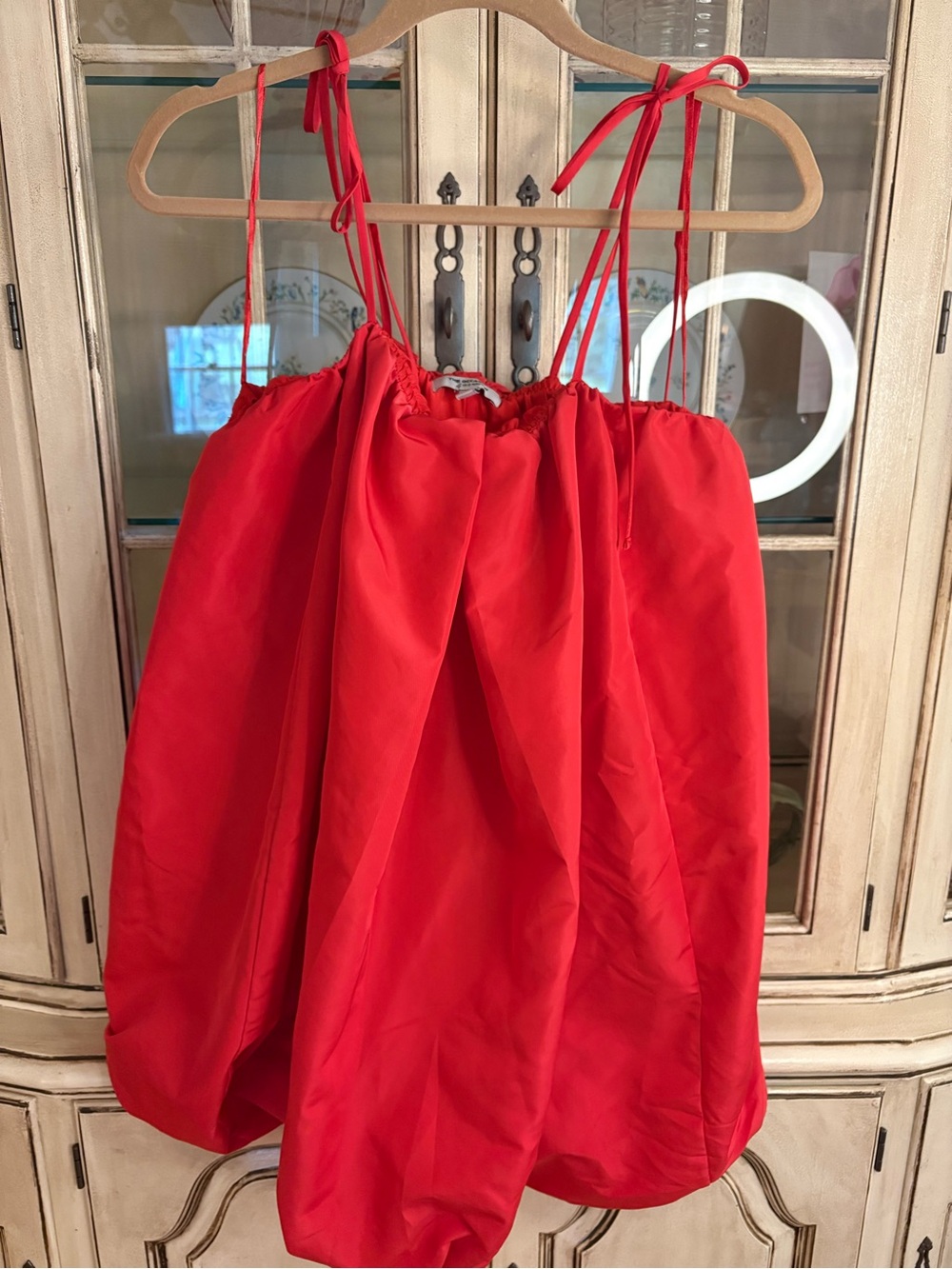 The Occasion by Old Navy Red Taffeta Bubble Hem Mini Dress fr. Viral Capsule Col